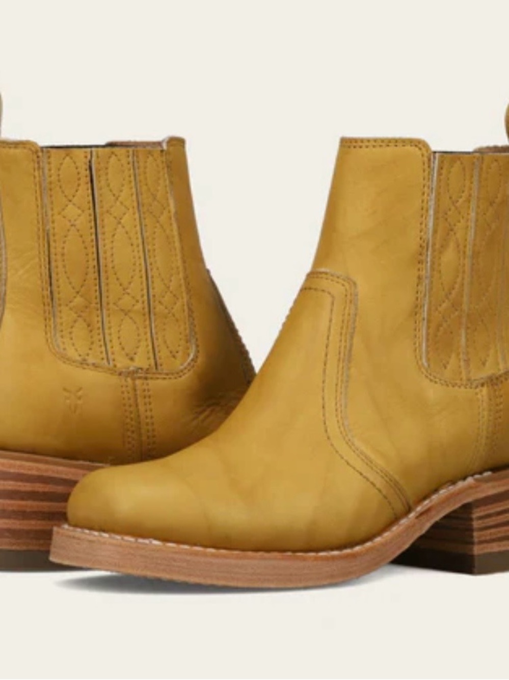 Women’s Frye Campus Chelsea Ankle Boots in Mustard Yellow